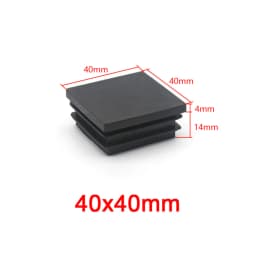 Square Plastic Black Blanking End Caps Furniture Leg Tube Pipe Inserts Plugs Bung Decorative Dust Cover 13x13mm-100x100mm