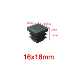Square Plastic Black Blanking End Caps Furniture Leg Tube Pipe Inserts Plugs Bung Decorative Dust Cover 13x13mm-100x100mm