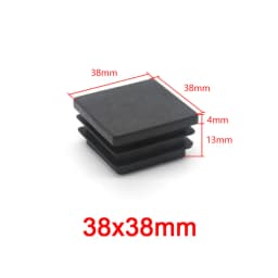 Square Plastic Black Blanking End Caps Furniture Leg Tube Pipe Inserts Plugs Bung Decorative Dust Cover 13x13mm-100x100mm
