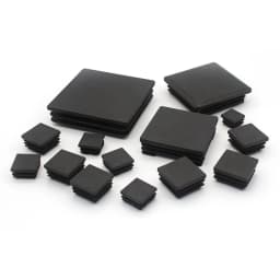 Square Plastic Black Blanking End Caps Furniture Leg Tube Pipe Inserts Plugs Bung Decorative Dust Cover 13x13mm-100x100mm
