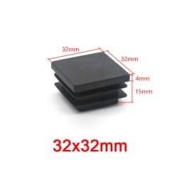 Square Plastic Black Blanking End Caps Furniture Leg Tube Pipe Inserts Plugs Bung Decorative Dust Cover 13x13mm-100x100mm