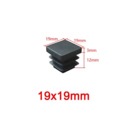 Square Plastic Black Blanking End Caps Furniture Leg Tube Pipe Inserts Plugs Bung Decorative Dust Cover 13x13mm-100x100mm