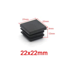Square Plastic Black Blanking End Caps Furniture Leg Tube Pipe Inserts Plugs Bung Decorative Dust Cover 13x13mm-100x100mm