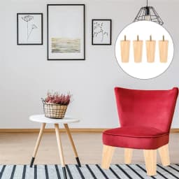 4Pcs 10/12/15CM Solid Wood Furniture Legs Height Straight Sturdy Tapered Sofa Bed Cabinet Table Chair Replacement Furniture Legs