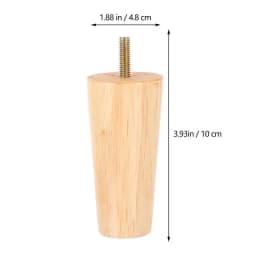 4Pcs 10/12/15CM Solid Wood Furniture Legs Height Straight Sturdy Tapered Sofa Bed Cabinet Table Chair Replacement Furniture Legs