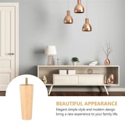 4Pcs 10/12/15CM Solid Wood Furniture Legs Height Straight Sturdy Tapered Sofa Bed Cabinet Table Chair Replacement Furniture Legs