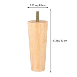 4Pcs 10/12/15CM Solid Wood Furniture Legs Height Straight Sturdy Tapered Sofa Bed Cabinet Table Chair Replacement Furniture Legs