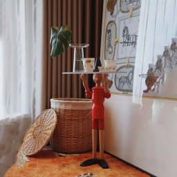 Nordic Home Decor Creative Puppet Coffee Table Home Interior Small Wooden Furniture Living Room Sofa Side Table Bedroom Bedside