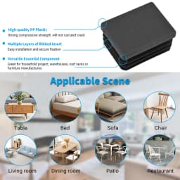 5/10pcs Square Plastic Black Blanking End Cap Tube Pipe Insert Plug Bung 10X20mm~50X100mm