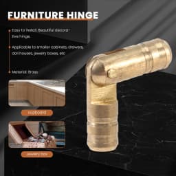 A04I 100Pcs Brass Concealed Barrel Hinges Jewelry Wood Boxes Cabinet Furniture Hinge 4X20mm
