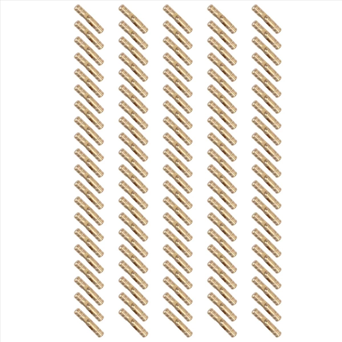 A04I 100Pcs Brass Concealed Barrel Hinges Jewelry Wood Boxes Cabinet Furniture Hinge 4X20mm