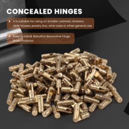A04I 100Pcs Brass Concealed Barrel Hinges Jewelry Wood Boxes Cabinet Furniture Hinge 4X20mm