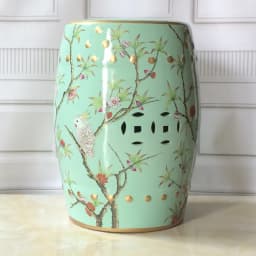 Shoe Changing Stool Flower Bird Ceramic Drum Stool Dressing Antique Drum Sitting Stool Living Room Furniture Luxury Dresser