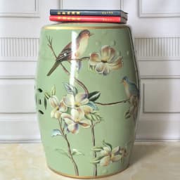 Shoe Changing Stool Flower Bird Ceramic Drum Stool Dressing Antique Drum Sitting Stool Living Room Furniture Luxury Dresser