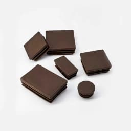 Rectangle Round Square Plastic Blanking End Caps Tube Pipe Inserts Plug Table Chair Furniture Foot Cover ﻿Yellow Brown