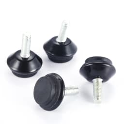 8 Pcs M6 Thread Furniture Levelers Adjustable Furniture Leg Table Leveling Feet Pad Black Base for Tables Chairs Cabinets Riser