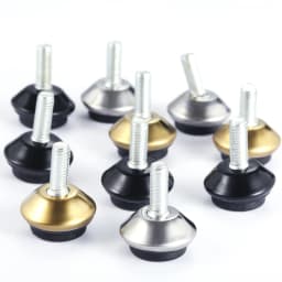 8 Pcs M6 Thread Furniture Levelers Adjustable Furniture Leg Table Leveling Feet Pad Black Base for Tables Chairs Cabinets Riser