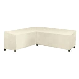 Beige Outdoor L Shape Corner Sofa Cover Waterproof Rattan Corner Furniture Cover V Shape Sofa Table Chair Protective Dust Covers