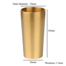 1 Piece Brass Chair Leg Cover Gold Metal Protector for Sofa Cabinet Taper Ferrules Bed Wardrobe Table Holder Accessory