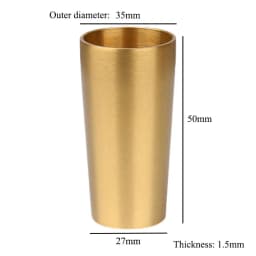 1 Piece Brass Chair Leg Cover Gold Metal Protector for Sofa Cabinet Taper Ferrules Bed Wardrobe Table Holder Accessory