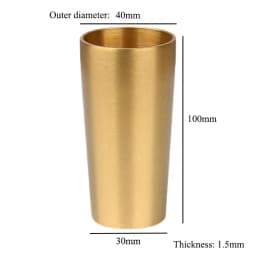 1 Piece Brass Chair Leg Cover Gold Metal Protector for Sofa Cabinet Taper Ferrules Bed Wardrobe Table Holder Accessory