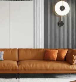 Nordic Simple Soft Sofa Vintage Brown Girl 3 Seater Designer Sofa Leather Love Seat Muebles Para Salas Modernos Home Furniture