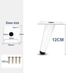 4Pcs Furniture Legs, White Metal Sofa Legs Modern Furniture Support Feet Replacement Leg for Couch Chair Ottoman Cabinet Table