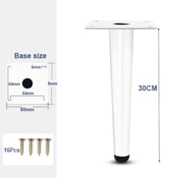 4Pcs Furniture Legs, White Metal Sofa Legs Modern Furniture Support Feet Replacement Leg for Couch Chair Ottoman Cabinet Table