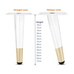 4Pcs Furniture Legs, White Metal Sofa Legs Modern Furniture Support Feet Replacement Leg for Couch Chair Ottoman Cabinet Table