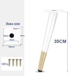 4Pcs Furniture Legs, White Metal Sofa Legs Modern Furniture Support Feet Replacement Leg for Couch Chair Ottoman Cabinet Table