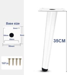 4Pcs Furniture Legs, White Metal Sofa Legs Modern Furniture Support Feet Replacement Leg for Couch Chair Ottoman Cabinet Table