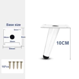 4Pcs Furniture Legs, White Metal Sofa Legs Modern Furniture Support Feet Replacement Leg for Couch Chair Ottoman Cabinet Table