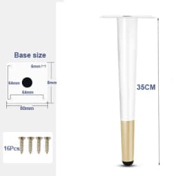 4Pcs Furniture Legs, White Metal Sofa Legs Modern Furniture Support Feet Replacement Leg for Couch Chair Ottoman Cabinet Table