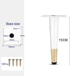 4Pcs Furniture Legs, White Metal Sofa Legs Modern Furniture Support Feet Replacement Leg for Couch Chair Ottoman Cabinet Table