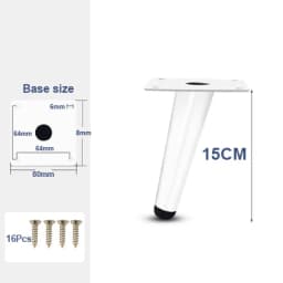 4Pcs Furniture Legs, White Metal Sofa Legs Modern Furniture Support Feet Replacement Leg for Couch Chair Ottoman Cabinet Table