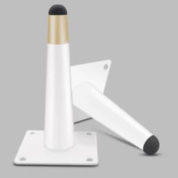 4Pcs Furniture Legs, White Metal Sofa Legs Modern Furniture Support Feet Replacement Leg for Couch Chair Ottoman Cabinet Table
