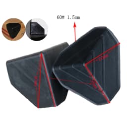 50PCS/lot Black Plastic Anti-collision Triangle Corner Protector Cap For Express Carton Box Corner Guards 35mm 50mm 60mm 80mm