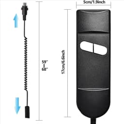 Lift Chair Remote Replacement, 5 Pin 2 Button Power Recliner Remote Replacement Parts for Okin Limoss Pride - Straight