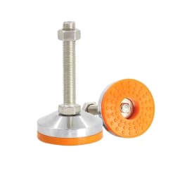 High Quality Furniture support leg M8 / M10 / M12 Adjustable Foot Cups with 40mm / 50mm Diameter rubber non-slip pad Hardware