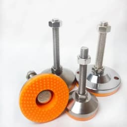 High Quality Furniture support leg M8 / M10 / M12 Adjustable Foot Cups with 40mm / 50mm Diameter rubber non-slip pad Hardware
