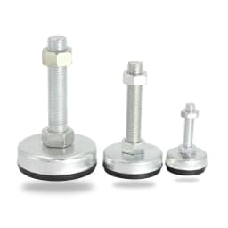 High Quality Furniture support leg M8 / M10 / M12 Adjustable Foot Cups with 40mm / 50mm Diameter rubber non-slip pad Hardware