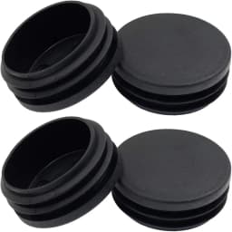 10pcs 1 3/4 Inch Round Plastic Plug Non-slip 45mm Round Pipe Tubing End Cap Plastic Plug Black End Cap Pipe Tubing