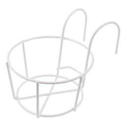 Garden Hanging Plant Iron Racks Balcony Round Flower Pot Rack Railing Fence