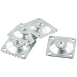 4 Set Metal Leg Fixing Mounting Plates Feet Angled Level Brackets with Dowel Screws Table Sofa Chairs Pads Furniture Hardware