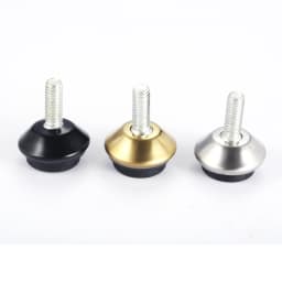 4 Pcs Furniture Levelers Adjustable Furniture Leg Table Leveling Feet Pad Black Base for Tables Chairs Cabinets Riser M6 Thread