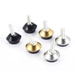 4 Pcs Furniture Levelers Adjustable Furniture Leg Table Leveling Feet Pad Black Base for Tables Chairs Cabinets Riser M6 Thread