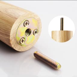 4pcs M6/M8/M10 Screw Oak Furniture Legs European Styls Conical Rubber Wood Sofa Leg Wood for Table Cabinet Furniture Raised Feet