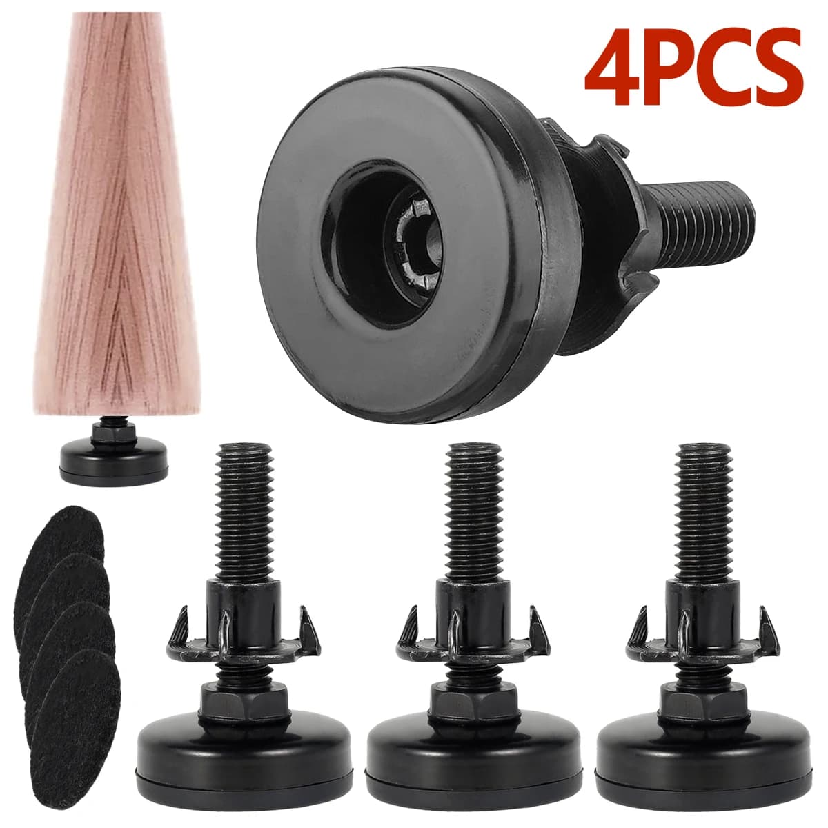 Furniture Adjustable Bolt Chair Feet level Floor Protector leg Pad Base Sofa Cabinet Table Mute damping anti-skid Sofa Raiser