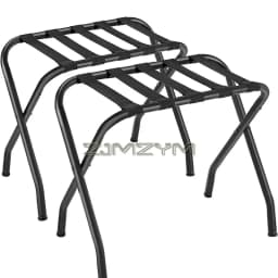 Luggage Rack, Suitcase Holder for Guest Room, Suitcase Stand, Steel Frame, Foldable, Holds up to 100 Lb, for Bedroom, Black