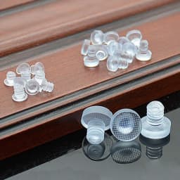 20Pcs Universal Transparent Fasteners Foot Pad Screws Hole Plugs Rubber Stem Bumpers Anti collision Embedded Cabinet Furniture